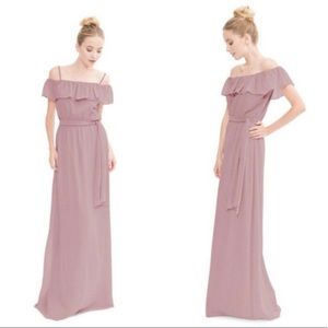 Mauve bridesmaid dress, full length